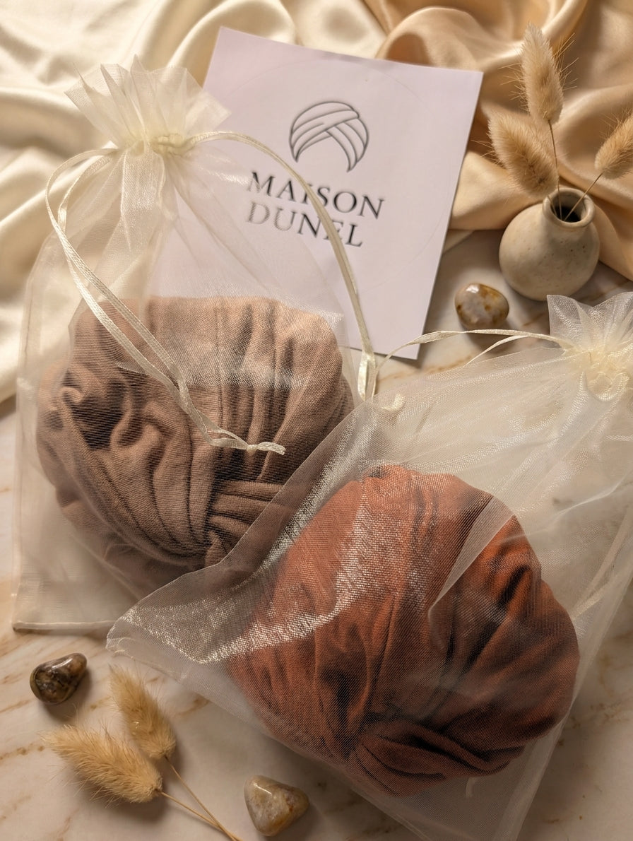 Pack 2 Turbans Femme : L'Équilibre Duo | Maison Dunel ✨ Maison Dunel