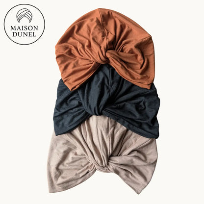 Turban Maison Dunel Collection Signature - Pack Trio de turbans élégants et confortables