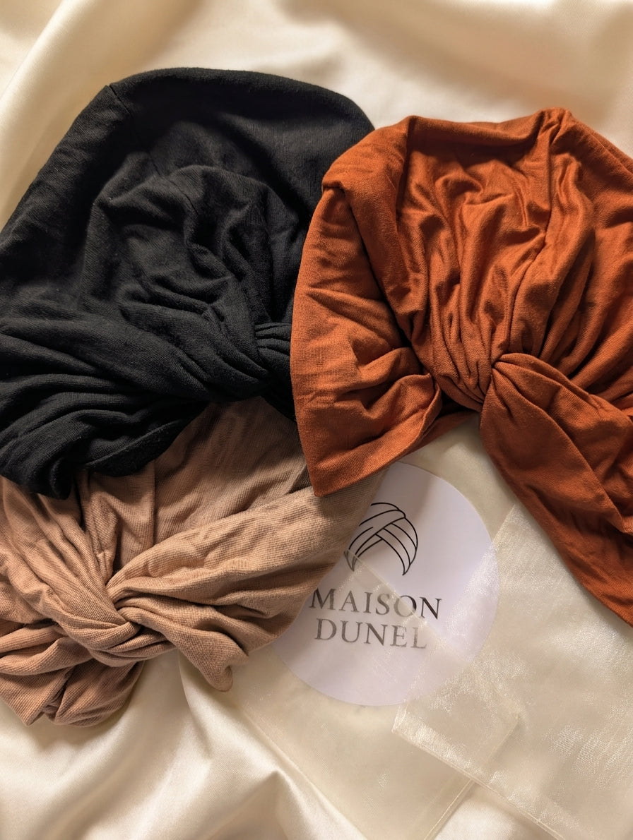 Pack 3 Turbans Femme : Collection Signature Maison Dunel ✨ Maison Dunel