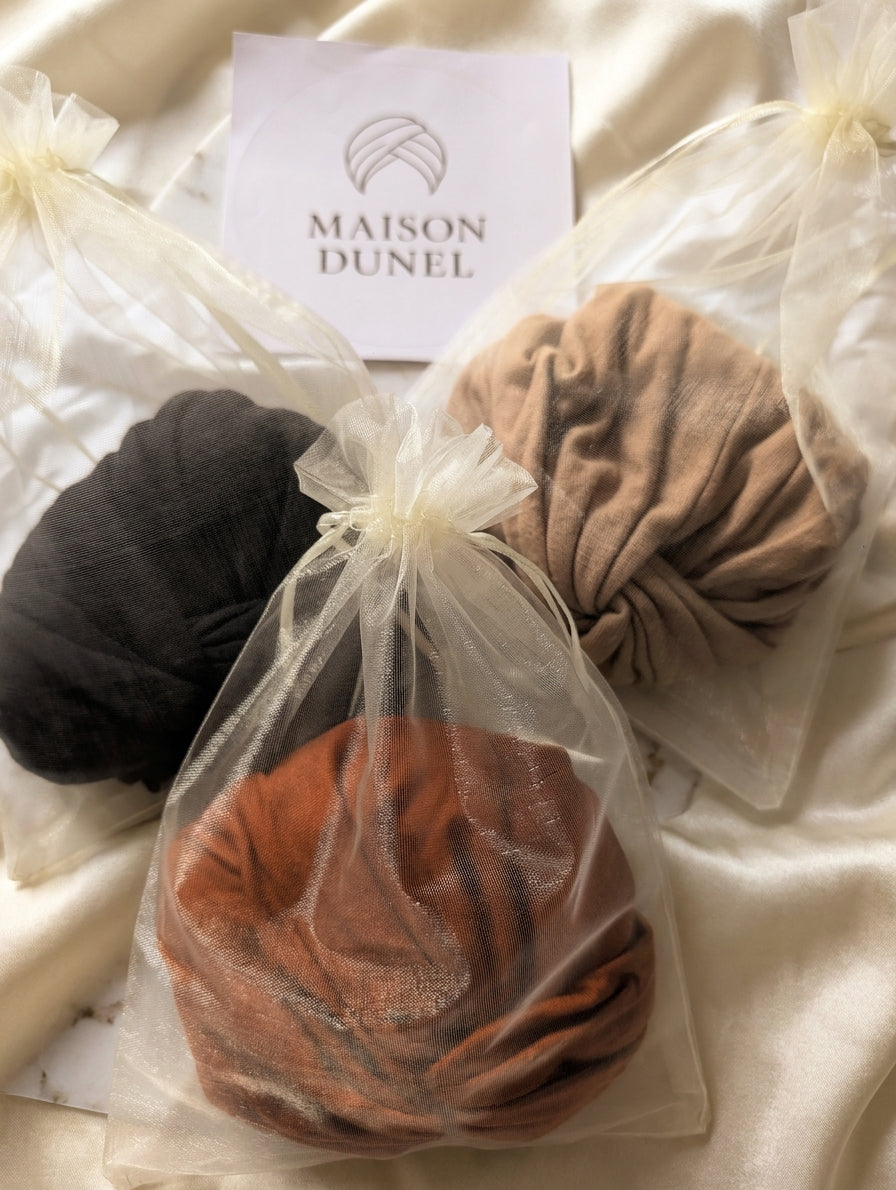 Pack 3 Turbans Femme : Collection Signature Maison Dunel ✨ Maison Dunel