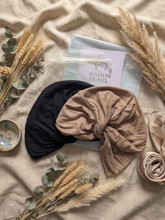 Pack 2 Turbans Femme : L'Équilibre Duo | Maison Dunel ✨ Maison Dunel